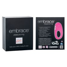 California Exotic Novelties Розовое виброкольцо Embrace pleasure rings (розовый)