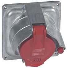 Встраиваемая розетка Hypra Prisinter - IP 44 55 - 3К+Н+З - 16 А - металл | код 052214 | Legrand