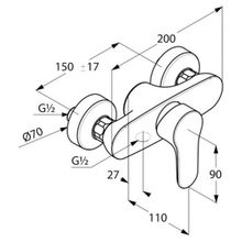 Смеситель для душа Kludi Objekta (327640575)