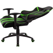 Кресло для геймера Aerocool AC120 AIR-BG , черно-зеленое, с перфорацией