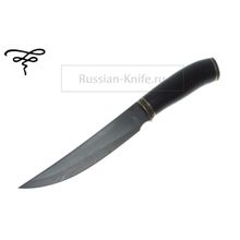 Булатный нож "071" большой, (легированный булат), И.Пампуха, латунь