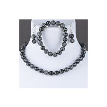 Бусики-Колечки Комплект Обсидиан "Классика 10" арт. КМП186