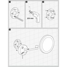 WasserKRAFT Зеркало увеличительное K-1004 с LED-подсветкой