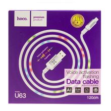 Data кабель USB HOCO U63 micro usb белый