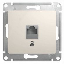 Розетка компьютерная 1xRJ45 Cat.5 GLOSSA, молочный |  код. GSL000981K |  Schneider Electric