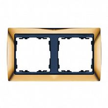 Рамка 2 поста 82, золотой |  код. 82824-66 |  Simon