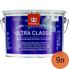 ТИККУРИЛА Ультра Классик база C краска для деревянных фасадов (9л)   TIKKURILA Ultra Classic base C под колеровку акрилатная краска для деревянных фасадов (9л)