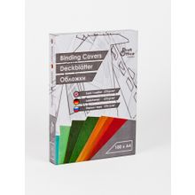 Обложки картон., А4, 100 шт. уп., черный, кожа, 270 г м2