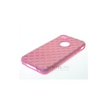 Силиконовая накладка для iPhone 4 4S вид №23 pink