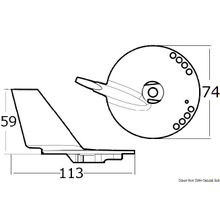 Osculati Триммер для двух- и четырехтактных моторов 60 140 л.с, 43.272.85