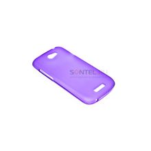 Силиконовый чехол для HTC One S фиолетовый в тех.уп.
