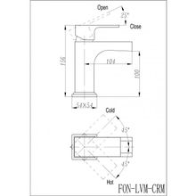 Смеситель BelBagno Fonte FON-LVM-CRM для раковины хром