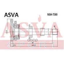 Полуось С Подвесным Подшипником Nissan  X-Trail T30 2001-2007 29*443,5*135 Мм ASVA арт. NSHT30I