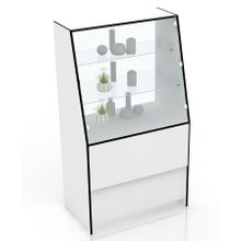 Витрина "Универсал" №40 Белый с чёрной кромкой