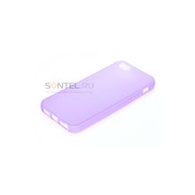 Силиконовая накладка матовая для iPhone 5, фиолетовая 00021024