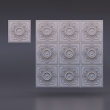 Стеновая гипсовая 3D панель – Азия, 500х500mm