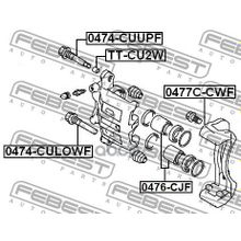 Скоба Тормозного Суппорта | Перед Прав Лев | Mitsubishi Lancer Cy Cz# 2007.03-2013.02 [Eur] Febest арт. 0477CCWF