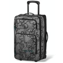 Дорожная сумка для женщин на колёсах Dakine Womens OverheaD 42L Juliet серая с чёрным узором в виде завитков