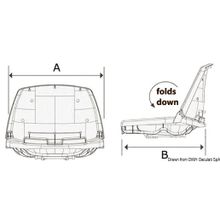 Osculati Polyethylene seat white w foldable backrest, 48.405.00