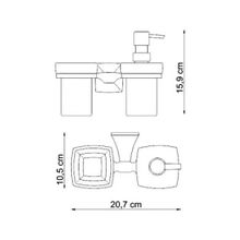 WasserKRAFT Держатель стакана и дозатора Wern K-2589