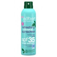 Alba Botanica Refreshing Mineral Spray Sunscreen SPF 35   Освежающий минеральный солнцезащитный крем SPF 35 ALBA BOTANICA