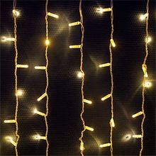 Neon-Night 235-158 Уличный Занавес Светодиодный Дождь 2x3 м, золото, пост свечение, провод прозрачный