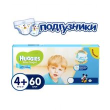 Huggies Huggies Ultra Comfort 4+ (10-16 кг) для мальчика  60 шт