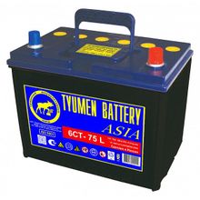 Аккумулятор автомобильный TYUMEN BATTERY Asia 6СТ-75 обр. (80D26L) 261x173x225
