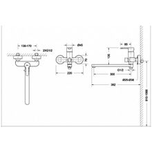 Смеситель для ванны Bravat Stream F63783C-L