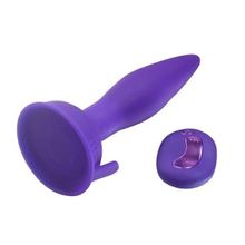 Фиолетовый анальный вибростимулятор Remote Control Anal Plug - 17,5 см. (161871)