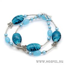 MosPel accessories Бусы A00112 кошачий глаз