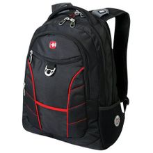 Рюкзак WENGER, универсальный, черный, красные полосы, Rad, 30 л, 35х20х47 см, 1178215