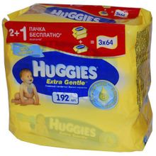 Влажные салфетки Huggies (Хаггис) Extra Gentle 192 шт