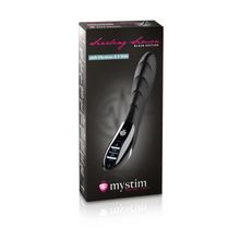 MyStim Вибратор с электростимуляцией Sizzling Simon Black Edition - 27 см.