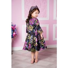 Sweet Berry лилово-черное в цветочек