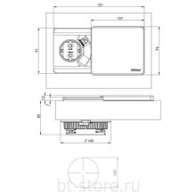 Розетка Evoline Square80 220+USB-зарядное c RJ45 черная (927.00.001)