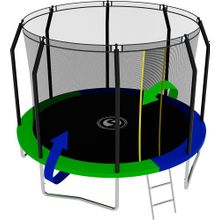 Каркасный батут SWOLLEN Prime 10 FT 305х305х238 см синий зеленый