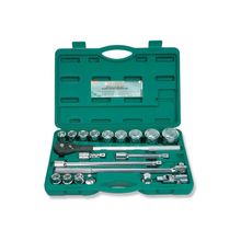 S04H6121S (47742) Набор торцевых головок JONNESWAY 3 4DR 19-50 мм, 21 предмет