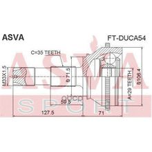 Шрус Внешний Fiat  Ducato 29*71,6*35 Мм ASVA арт. FTDUCA54