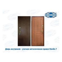 Дверь внутренняя - уличная металлическая правая 60мм 860х2050мм 2 замка Stardis-7