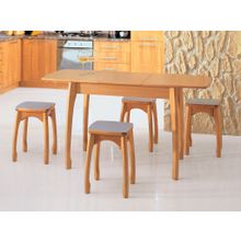 Табурет с фигурной ножкой (бочонок), Вишня