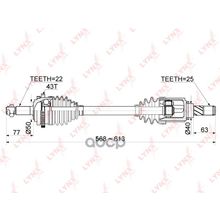 Привод В Сборе | Перед Лев | LYNXauto арт. CD1176A