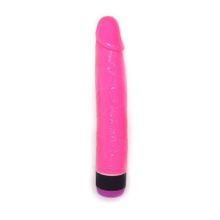 Ярко-розовый вибратор-реалистик - 22,5 см. Розовый