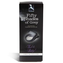 Fifty Shades of Grey Серое эрекционное кольцо с вибрацией Feel It, Baby! (серый)