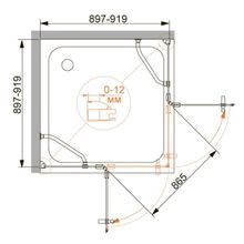 Душевой уголок Cezares Royal Palace A2 (90x90) прозрачное стекло с матовым узором (бронза)