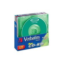 Диск CD-RW 8cm 210Mb 12x SlimCase (5шт) Color Verbatim [43555]