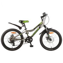 20" NOVATRACK Action 2019 (6ск, алюм, аморт.вилка, диск.мех, Shimano - TY21 TZ20)(20AH6D.ACTION.GR9, серый, 134044)