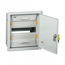 Распределительный шкаф PRO 12 мод., IP31, встраиваемый, сталь, серая дверь |  код. MKM15-V-12-31-ZU |  IEK