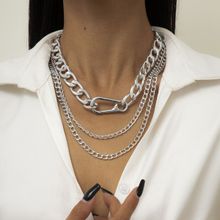 Многослойное колье "Карабин" (арт. 83393-2)