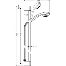 Душевой гарнитур Hansgrohe Crometta 85 1jet (27729000) (90 см)